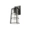 Z-Lite Helix 1 Light Outdoor Wall Sconce, Black And Clear Seedy 591M-BK - alternate 3